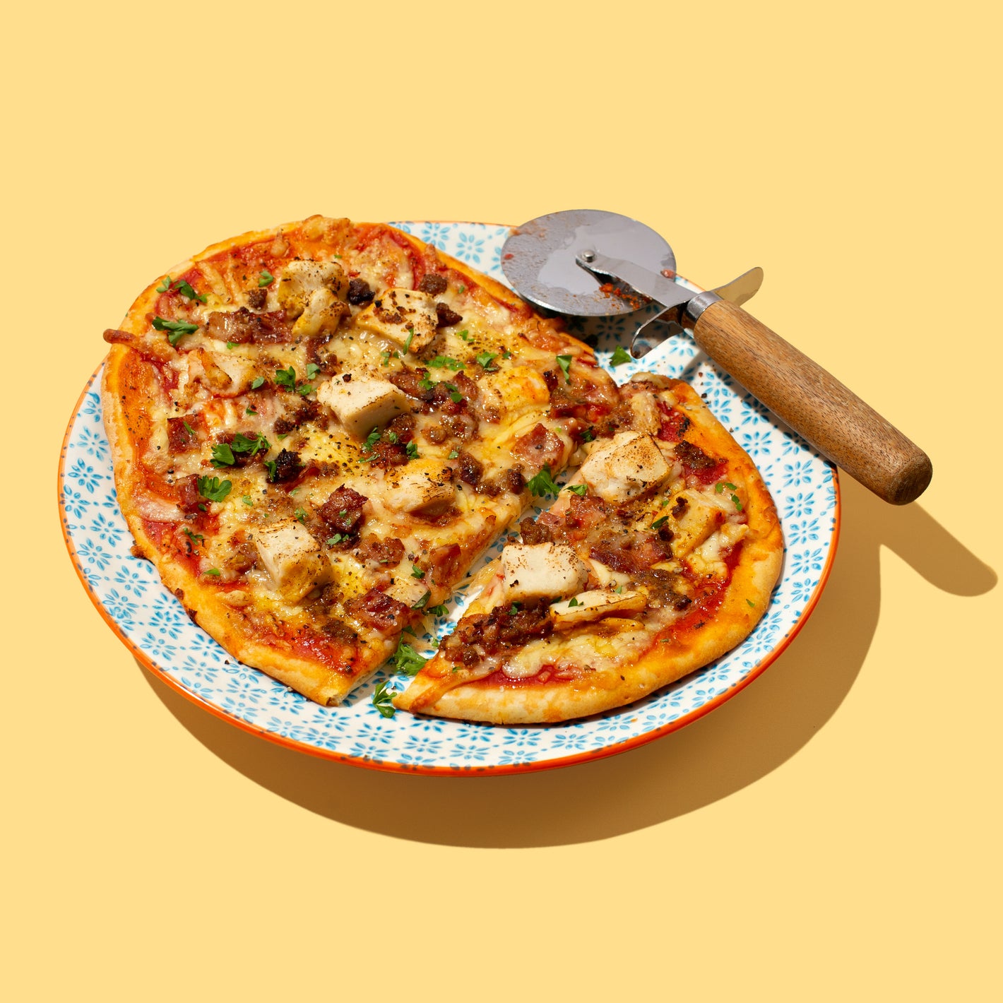 High Protein Mighty Meaty Pizza